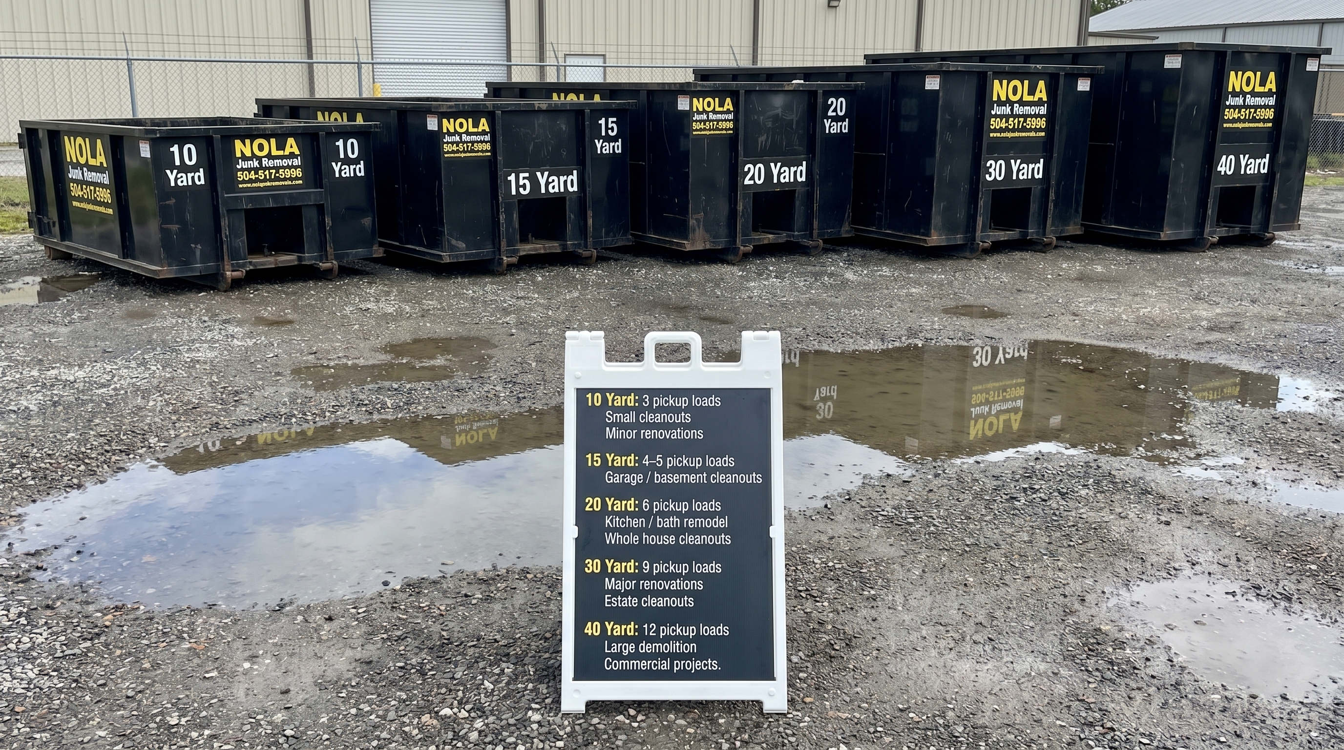NOLA Junk Removal dumpsters
